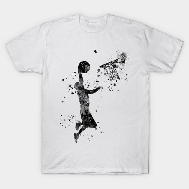 Basketball player T-Shirt by RosaliArt